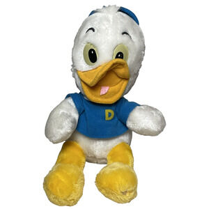 Walt Disney World Disneyland Duck Tales Vintage Parks Plush w/ Blue Shirt Korea